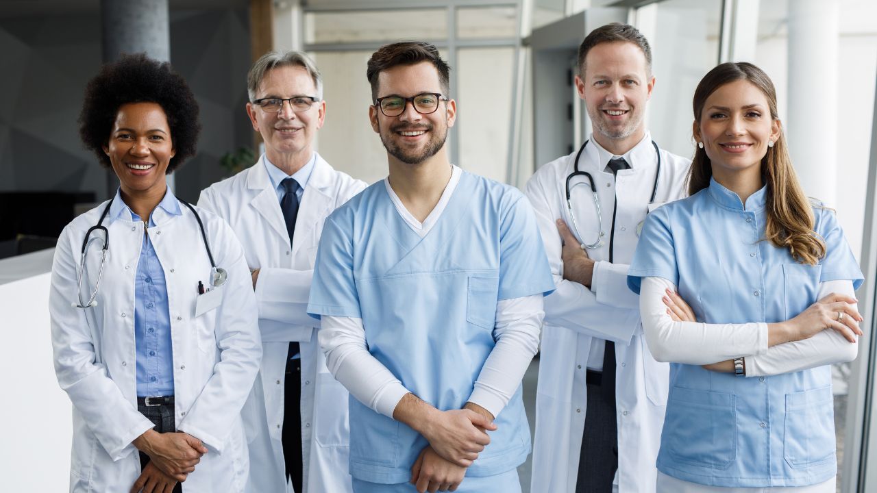 Healthcare professionals providing care