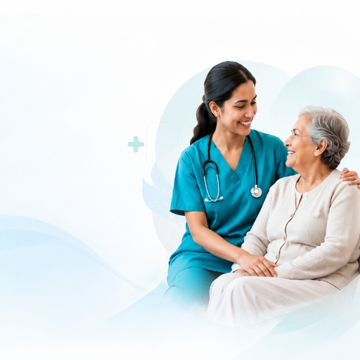Nurse helping elderly patient